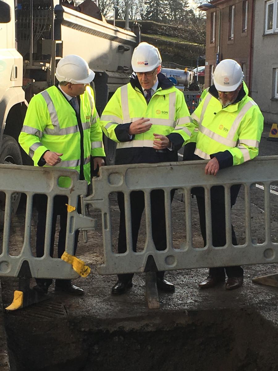 John Swinney visits Scone gas site